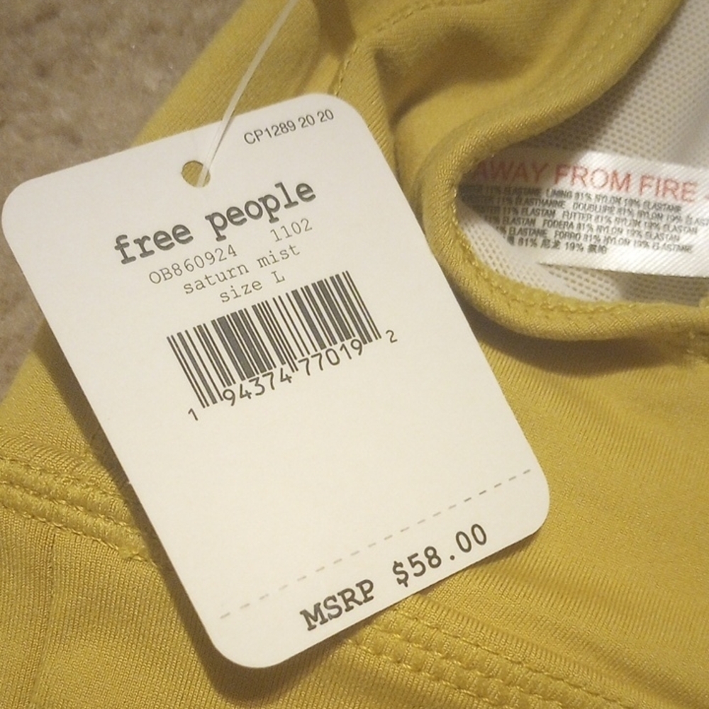 FREE People Mustard Sports Bra - Picture 4 of 5